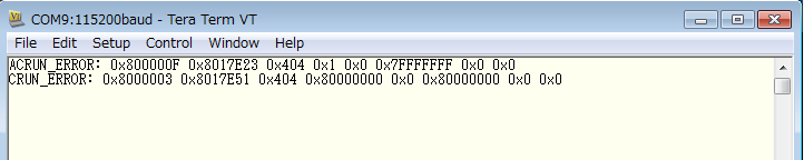 Tera Term output